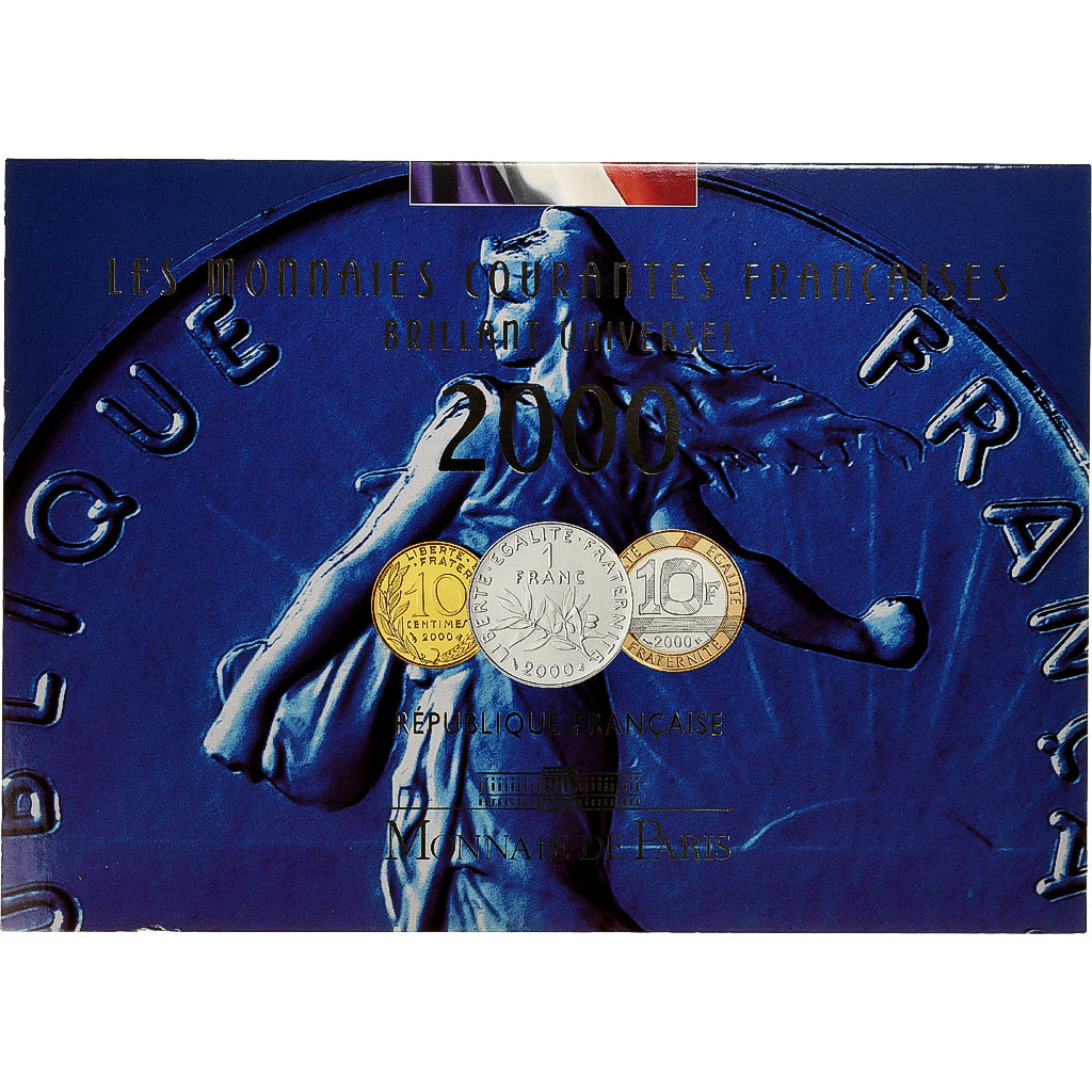 Francia, Coffret 1 c. à 20 frs., 2000, MDP, BU, N.C., FDC