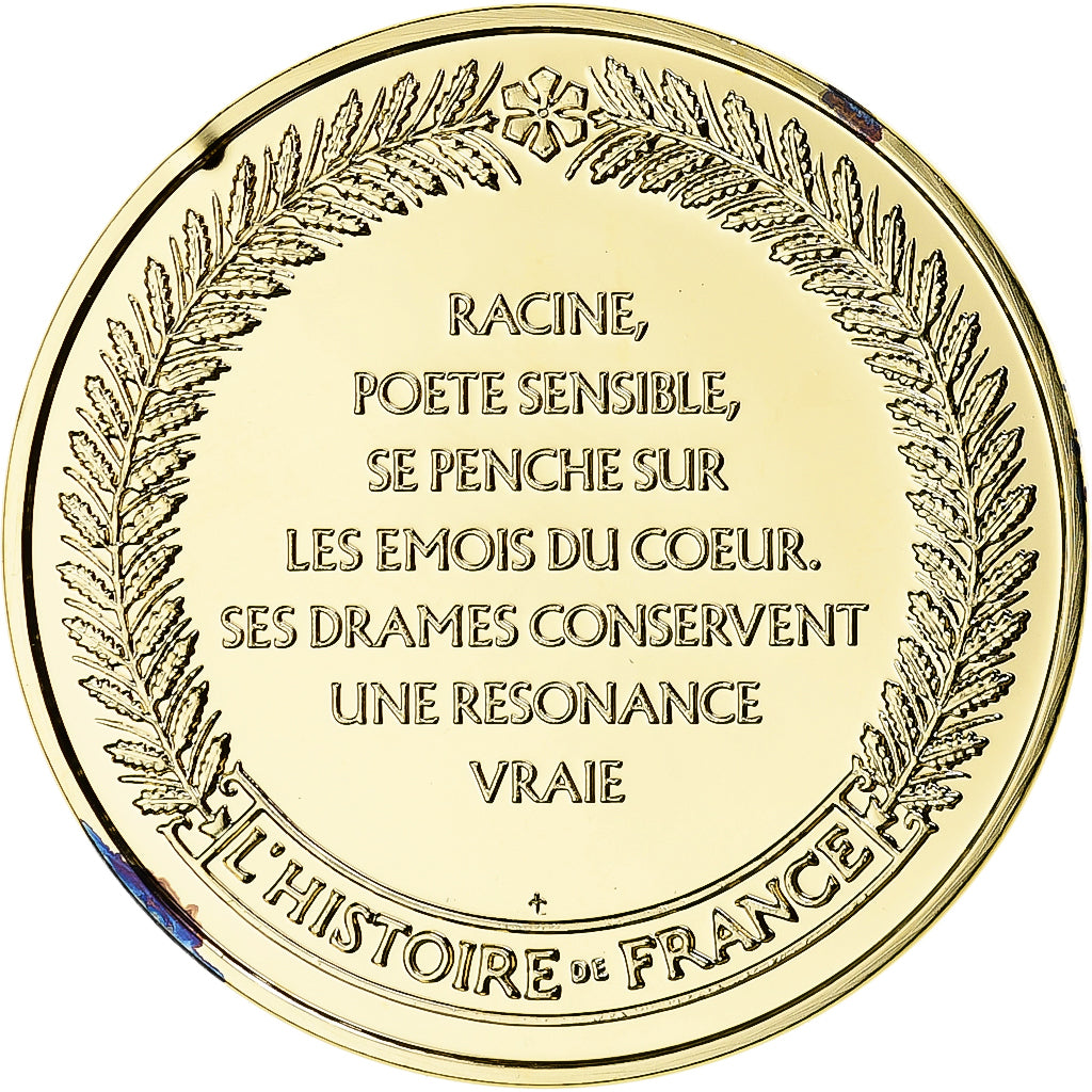 France, Medal, Histoire de France, Jean Racine, n.d. (1976), Vermeil, Proof