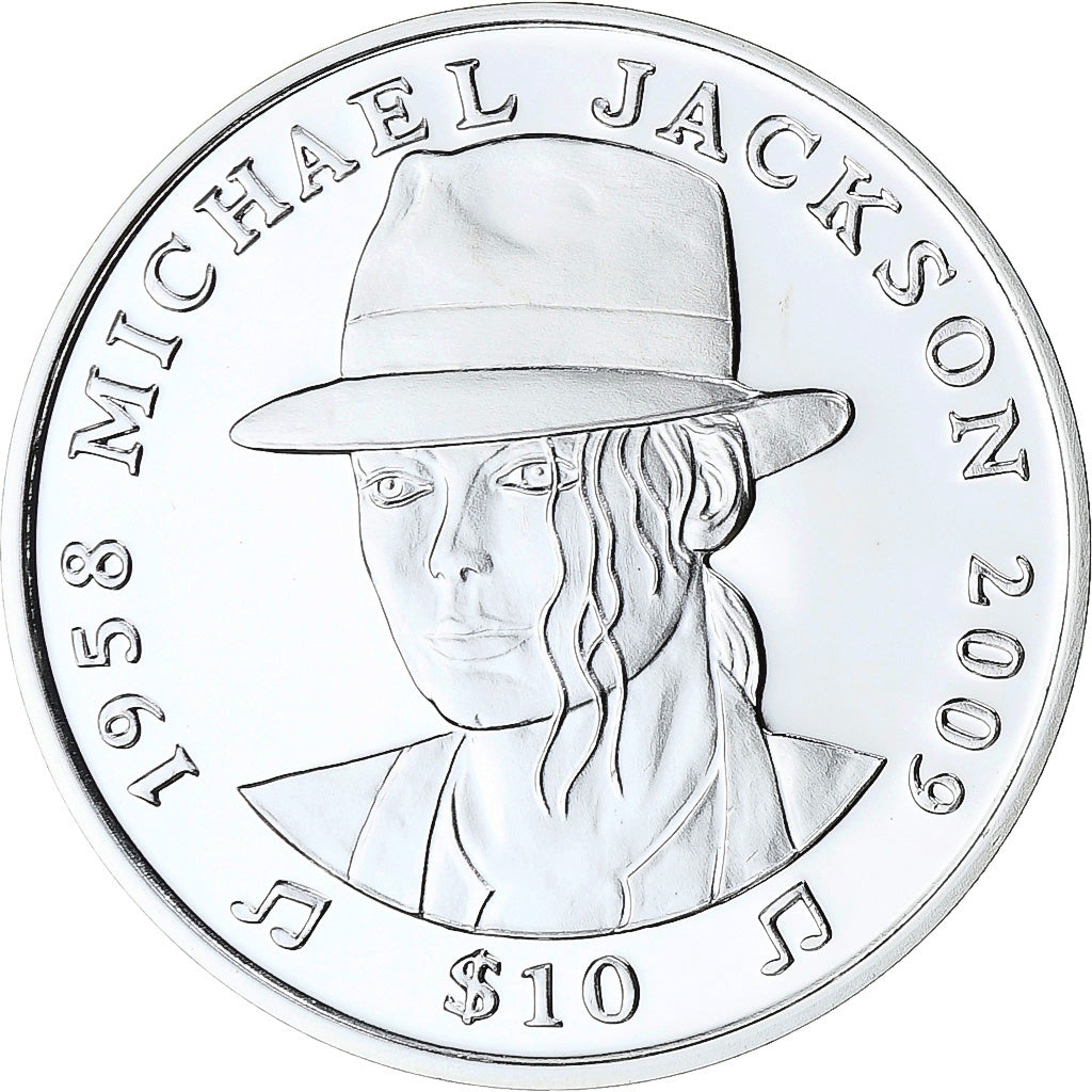 Sierra Leone, 10 Dollars, Mickael Jackson, 2009, Proof, Silver, MS(65-70)