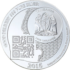 Zanzibar, 1000 Shillings, 1 Vera Silver Oz, 2015, FS, Argento, FDC