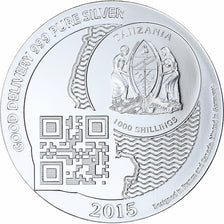 Zanzibar, 1000 Shillings, 1 Vera Silver Oz, 2015, Proof, Silver, MS(65-70)