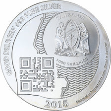 Zanzibar, 1000 Shillings, 1 Vera Silver Oz, 2015, Proof, Silver, MS(65-70)