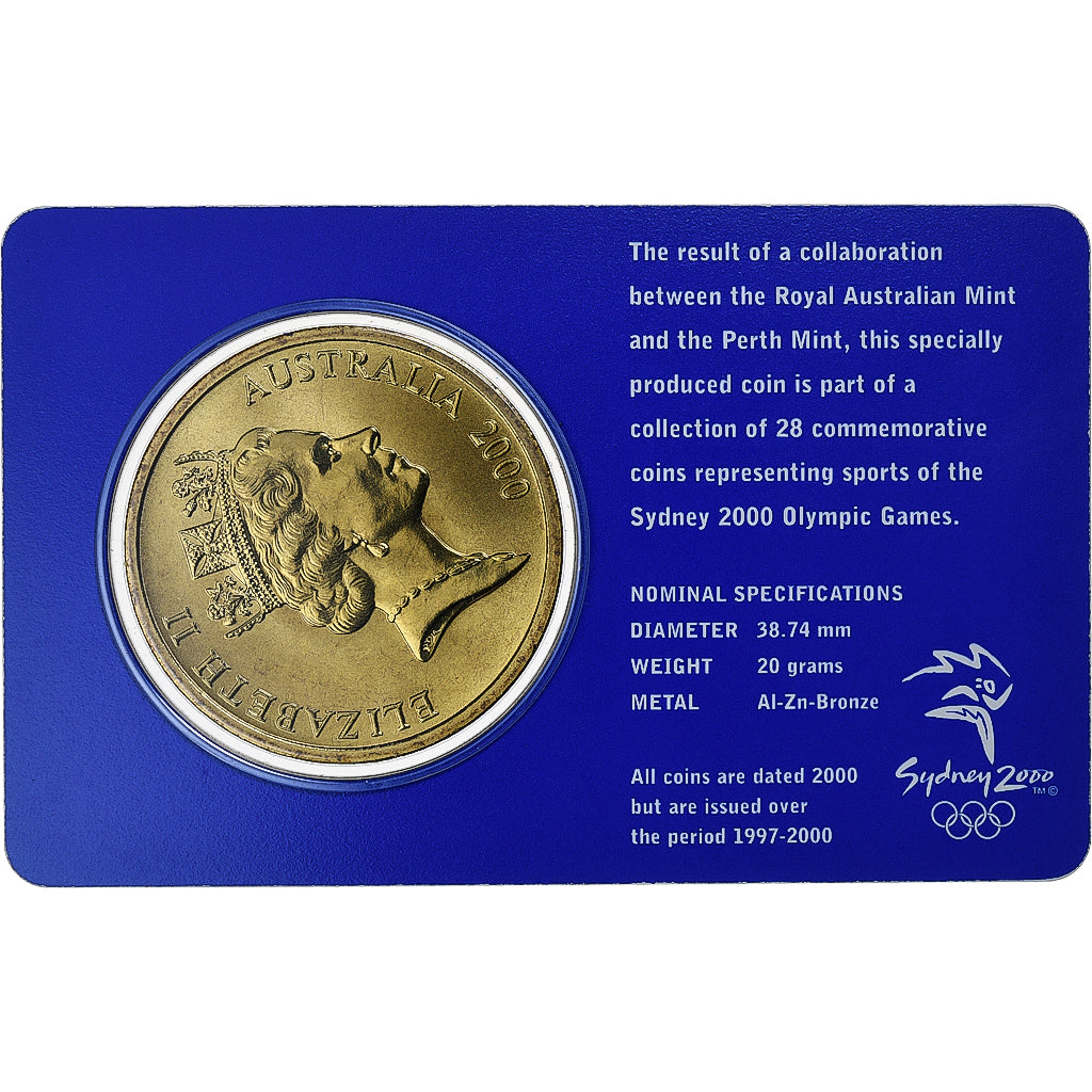 Australia, Elizabeth II, 5 Dollars, XXVII Olympics, Sydney - Athletics 1/28