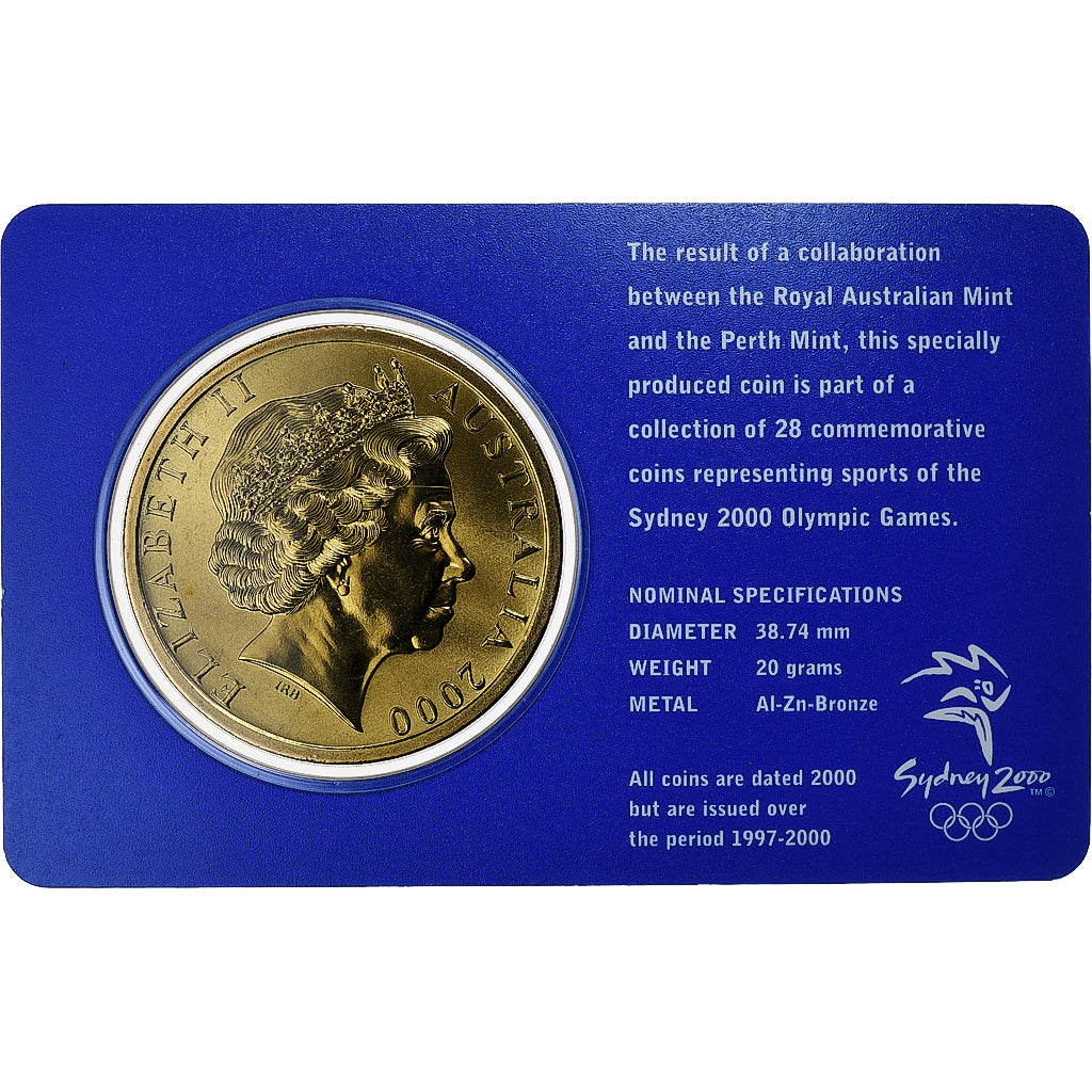 Australia, Elizabeth II, 5 Dollars, XXVII Olympics, Sydney - Canoe/Kayak 4/28