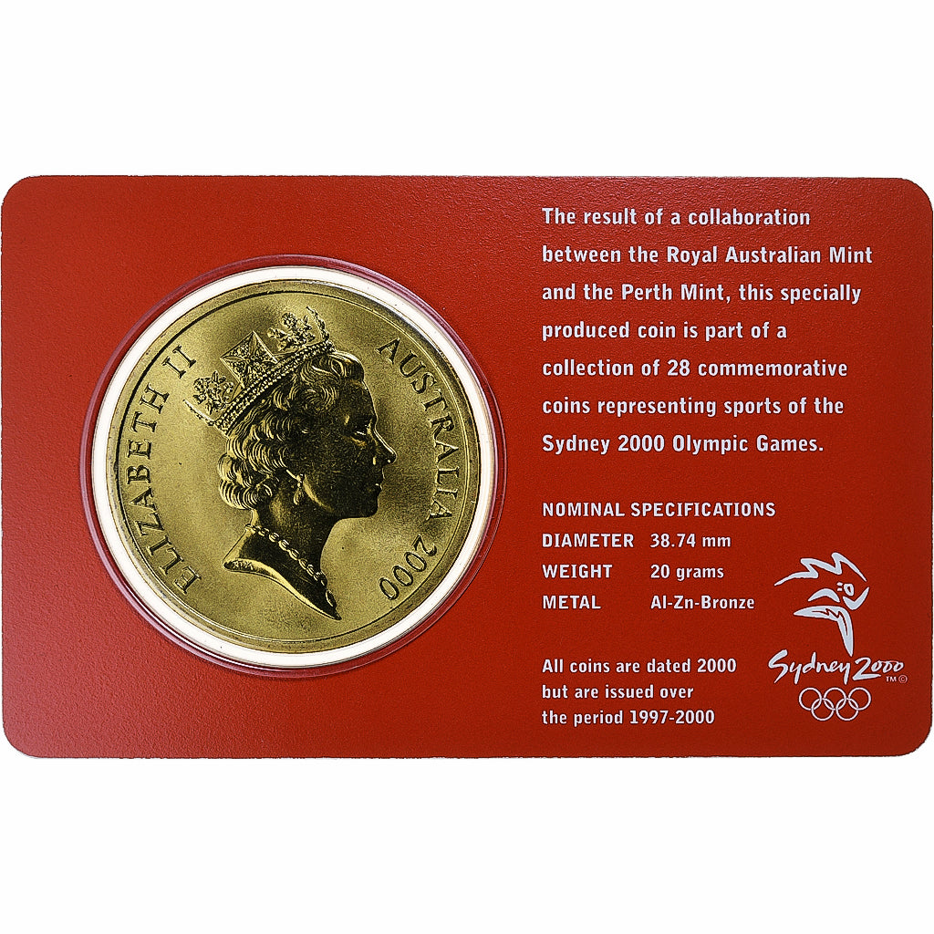 Australie, Elizabeth II, 5 Dollars, XXVII Olympics, Sydney - Hockey 5/28, 2000