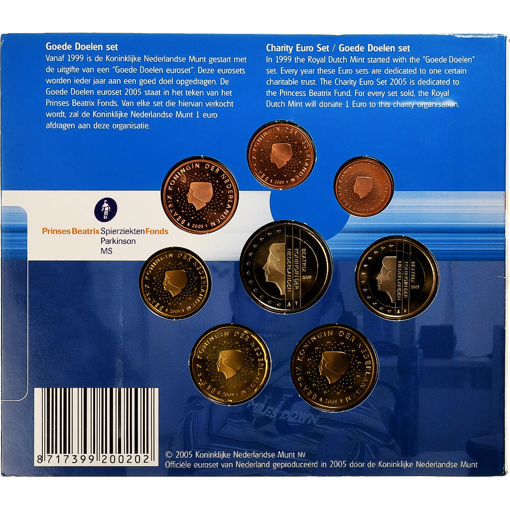 Paesi Bassi, Beatrix, Set 1 cts. - 2 Euro, 2005, Utrecht, N.C., FDC