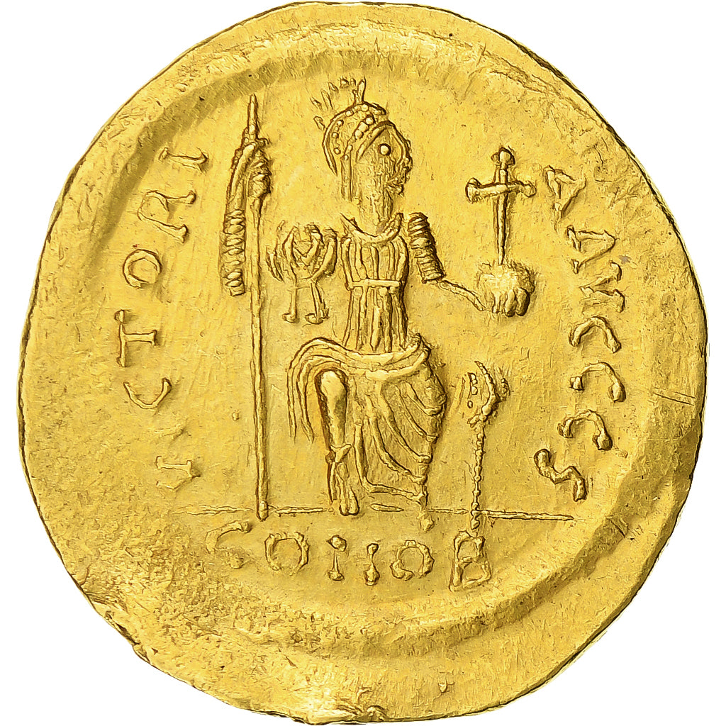 Justin II, Solidus, 565-578, Constantinople, Or, SUP, Sear:345