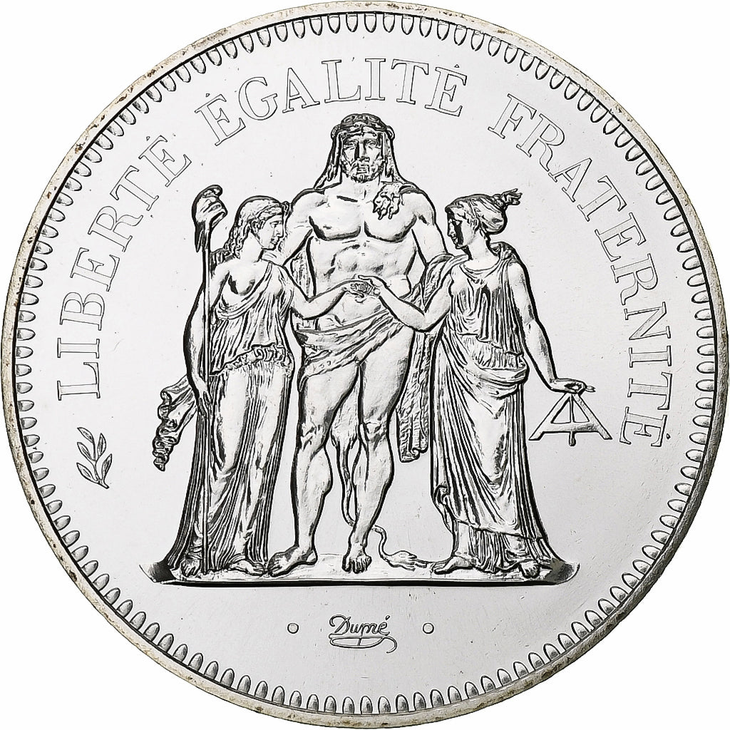 France, 50 Francs, Hercule, 1977, Paris, série FDC, Silver, MS(65-70)