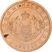 França, Rainier III, 2 Euro Cent, 2001, Paris, Aço Cromado a Cobre, MS(64)