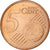 France, Rainier III, 5 Euro Cent, 2001, Paris, Copper Plated Steel, MS(64)