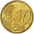 Francja, Rainier III, 10 Euro Cent, 2001, Paris, Nordic gold, MS(64), KM:170