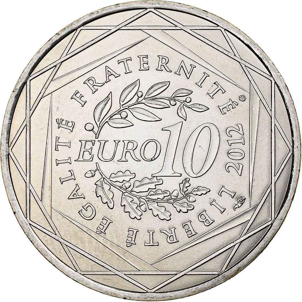 Francja, 10 Euro, Provence-Alpes-Côte d'Azur, 2012, MDP, Srebro, MS(63)