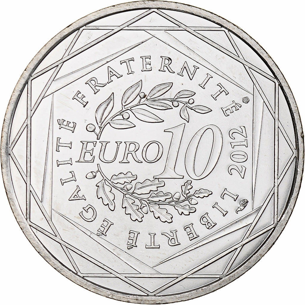 France, 10 Euro, Lorraine, 2012, MDP, Silver, MS(64)