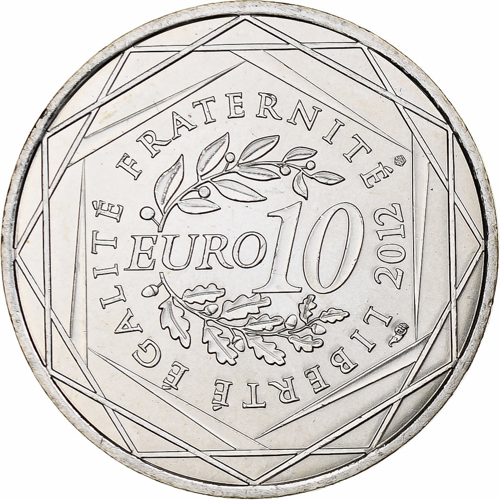 France, 10 Euro, Aquitaine, 2012, MDP, Silver, MS(64)