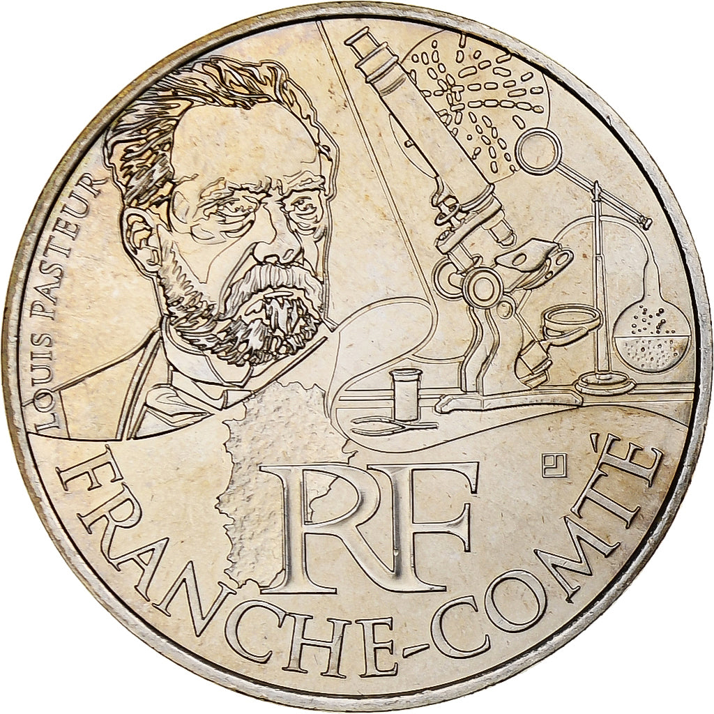 France, 10 Euro, Franche-Comté, 2012, MDP, Silver, MS(64)