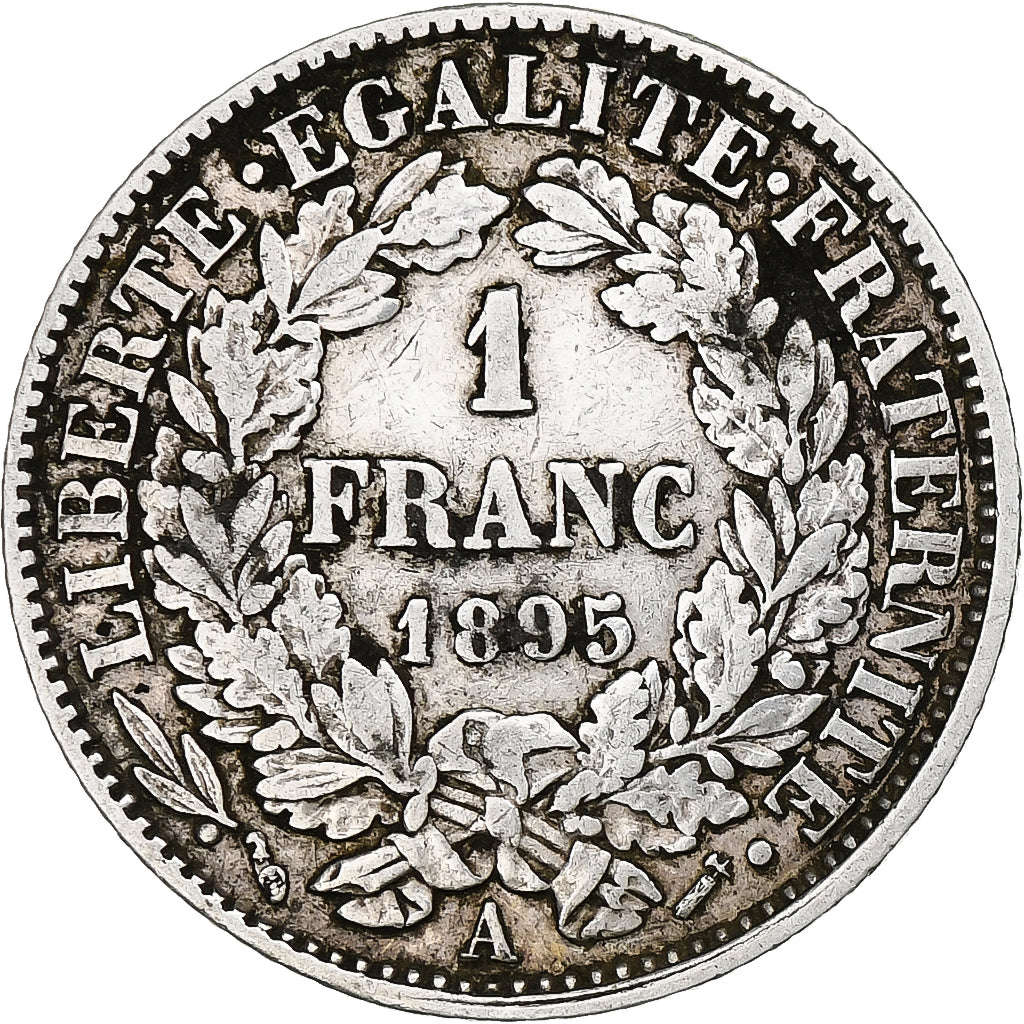 Francja, 1 Franc, Cérès, 1895, Paris, Srebro, EF(40-45), Gadoury:465a