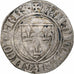 France, Charles VI, Blanc Guénar, 1380-1422, Atelier incertain, Billon, TB+