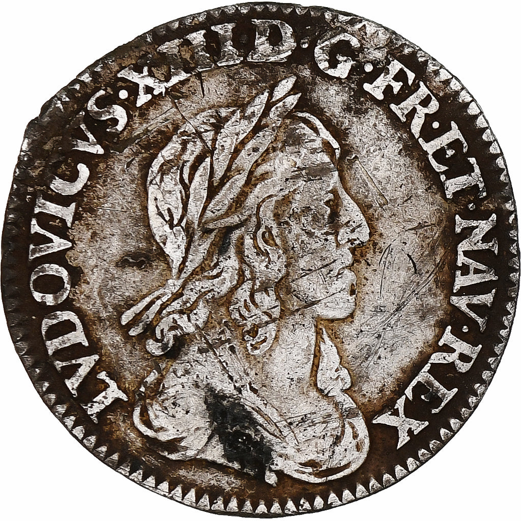 Francia, Louis XIII, 1/12 Ecu, 2ème poinçon de Warin, 1643, Paris, rose