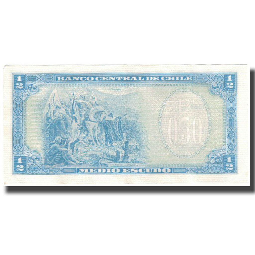Billet, Chile, 1/2 Escudo, KM:134Aa, TTB