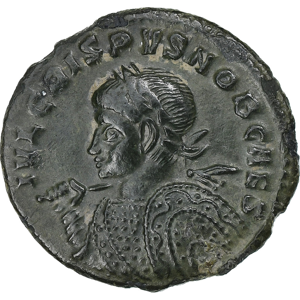 Crispus, Follis, 322-323, Trier, Bronze, VZ, RIC:372