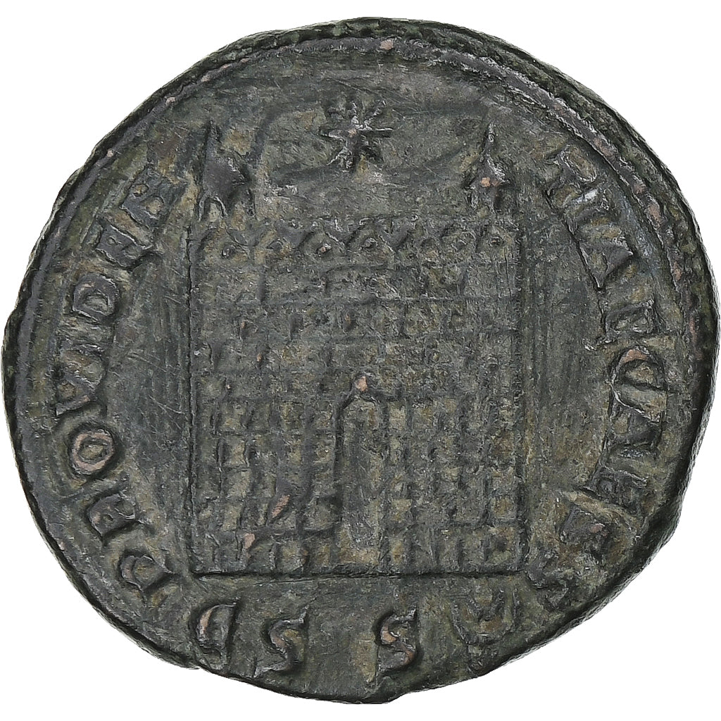 Constantine II, Follis, 328-329, Siscia, Bronze, SS, RIC:216