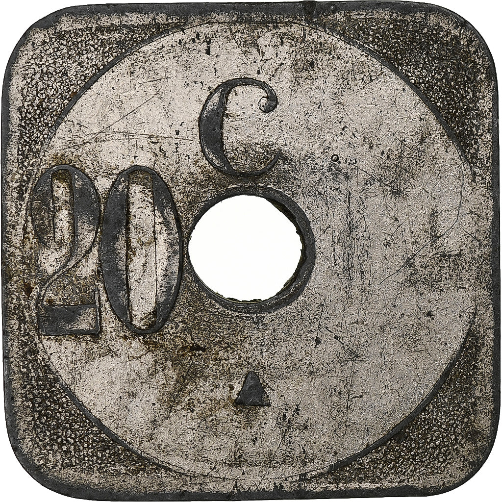 France, Tramways de Calais, 20 Centimes, n.d., Nickel plated zinc, EF(40-45)