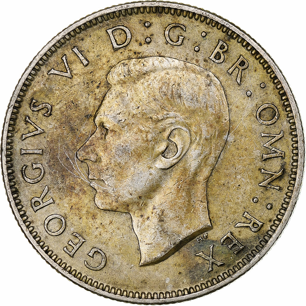 Great Britain, George VI, 2 Shillings, 1945, London, Silver, AU(50-53)