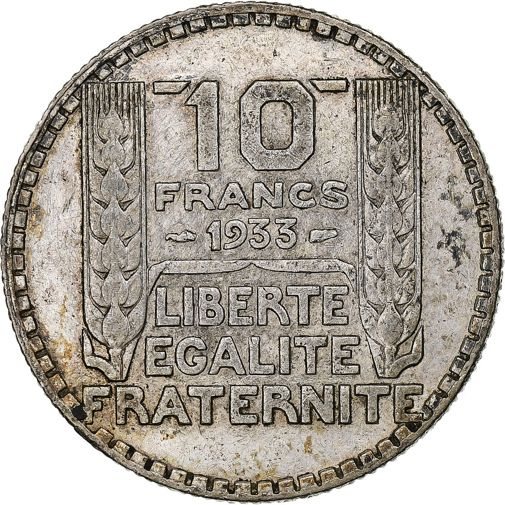 France, 10 Francs, Turin, 1933, Paris, Argent, TTB, Gadoury:801, KM:878