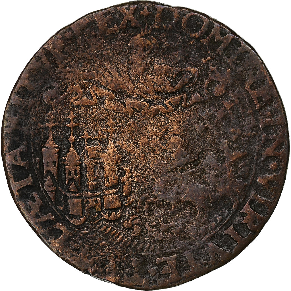 Países Baixos Espanhóis, Token, Bureau des Finances, 1584, Cobre, VF(30-35)