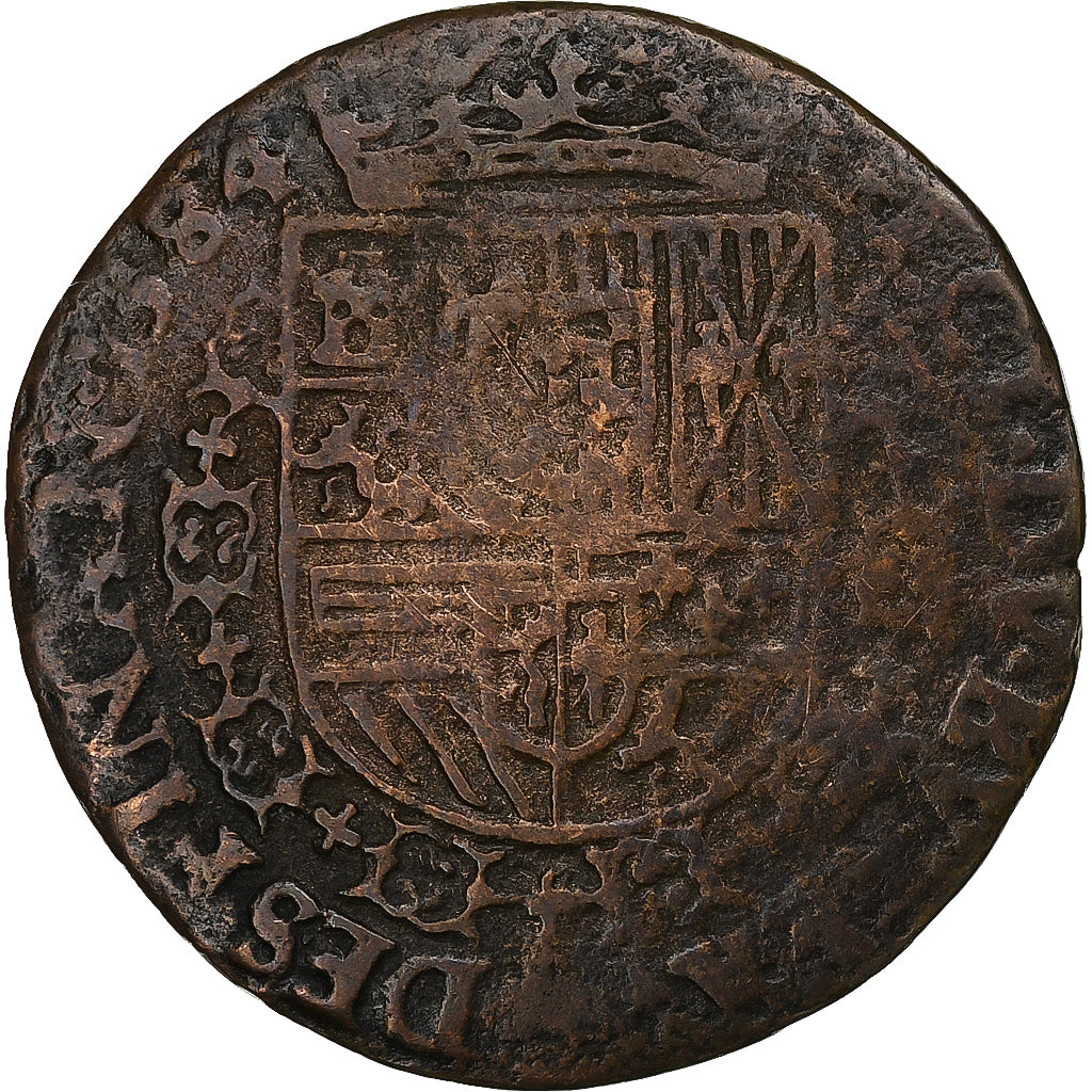 Países Baixos Espanhóis, Token, Bureau des Finances, 1584, Cobre, VF(30-35)
