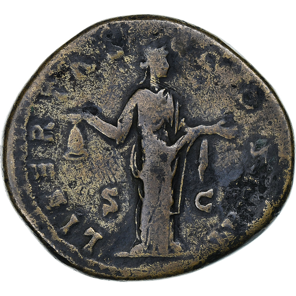 Antoninus Pius, Sestertius, 154-155, Rome, Bronze, VF(30-35), RIC:928