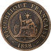 FRENCH INDO-CHINA, 1 Centième, 1888, Paris, Bronze, EF(40-45)