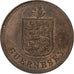 Guernsey, 2 Doubles, 1914, Bronze, AU(55-58)