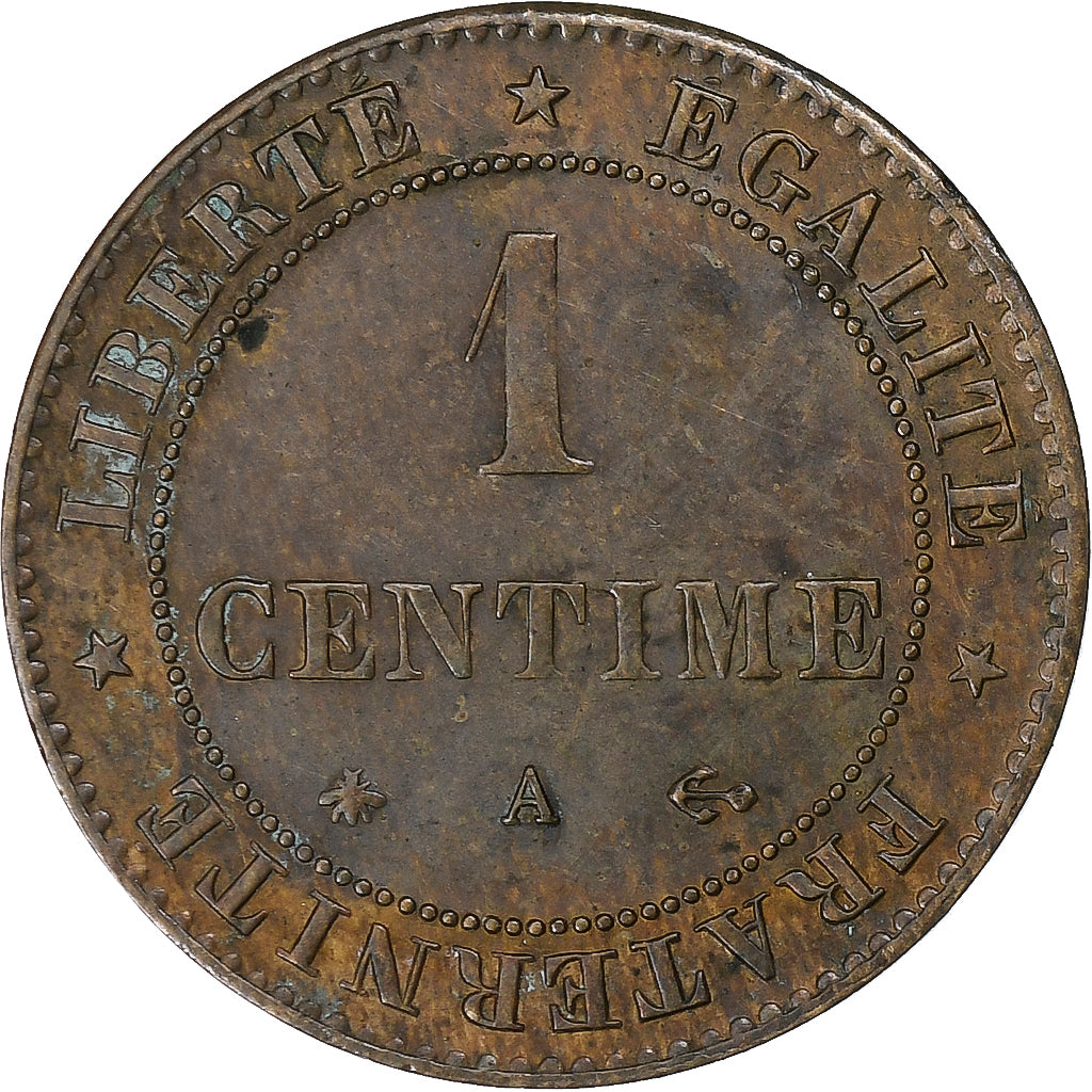 Frankreich, 1 Centime, Cérès, 1872, Paris, Bronze, SS+, Gadoury:88