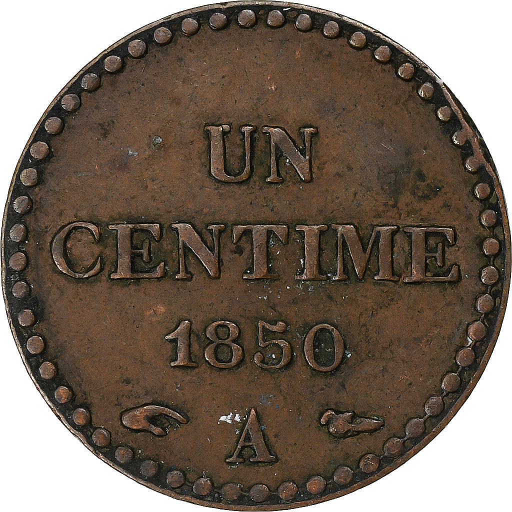 Frankreich, 1 Centime, Dupré, 1850, Paris, Bronze, SS, Gadoury:84