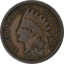 United States, 1 Cent, Indian Head, 1890, Philadelphia, Bronze, VF(30-35)