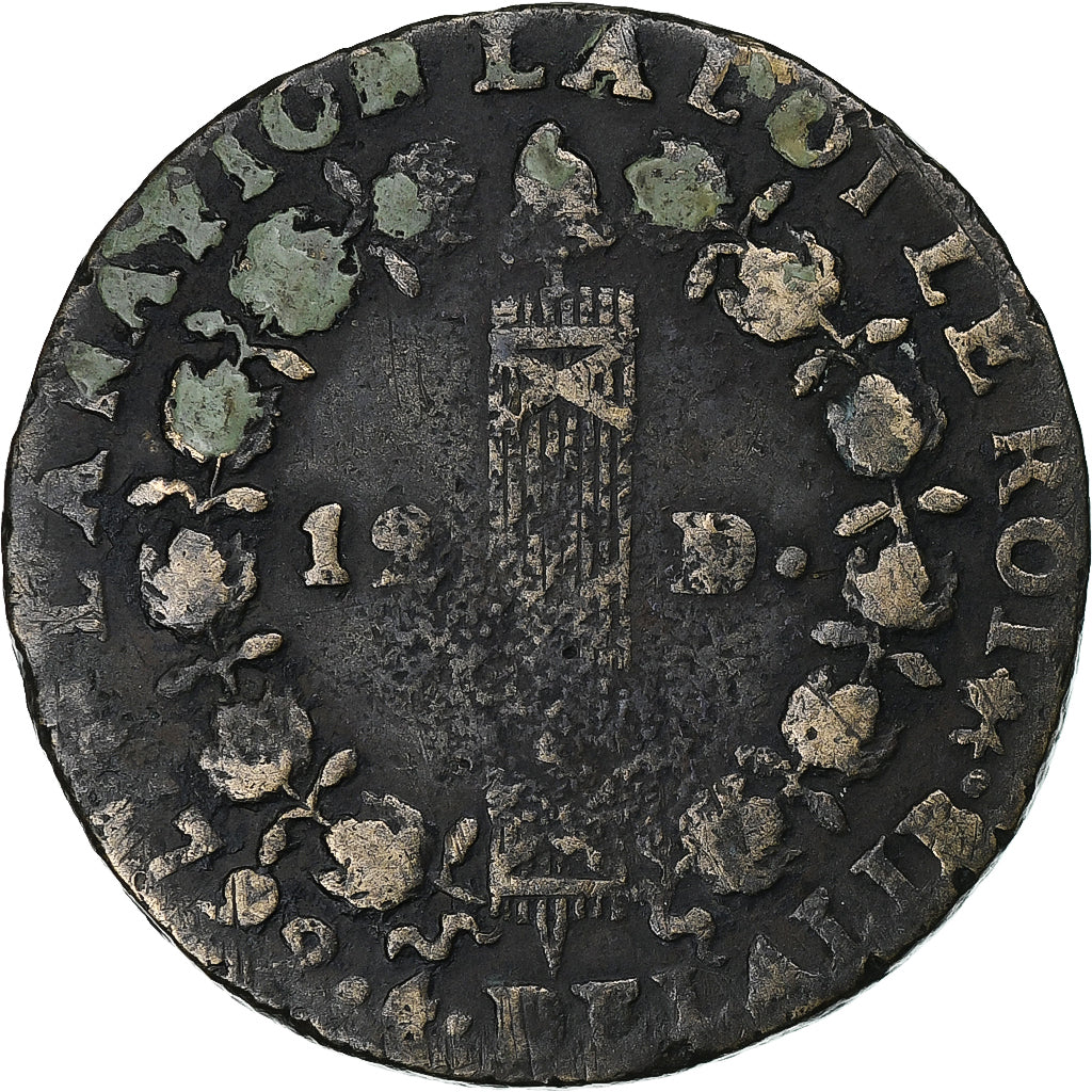 France, Louis XVI, 12 Deniers, 1792⸱4, Nantes, Cuivre, B+, Gadoury:15