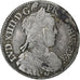 France, Louis XIV, 1/2 Écu à la mèche longue, 1655, Angers, Argent, TB