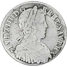 Frankrijk, Louis XIV, 1/2 Écu à la mèche longue, 1655, Rennes, Zilver, ZG+