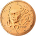 France, 2 Euro Cent, BU, 2002, MDP, Copper Plated Steel, MS(65-70), KM:1283