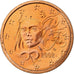 Francia, 5 Euro Cent, BU, 2002, MDP, Cobre chapado en acero, FDC, KM:1284