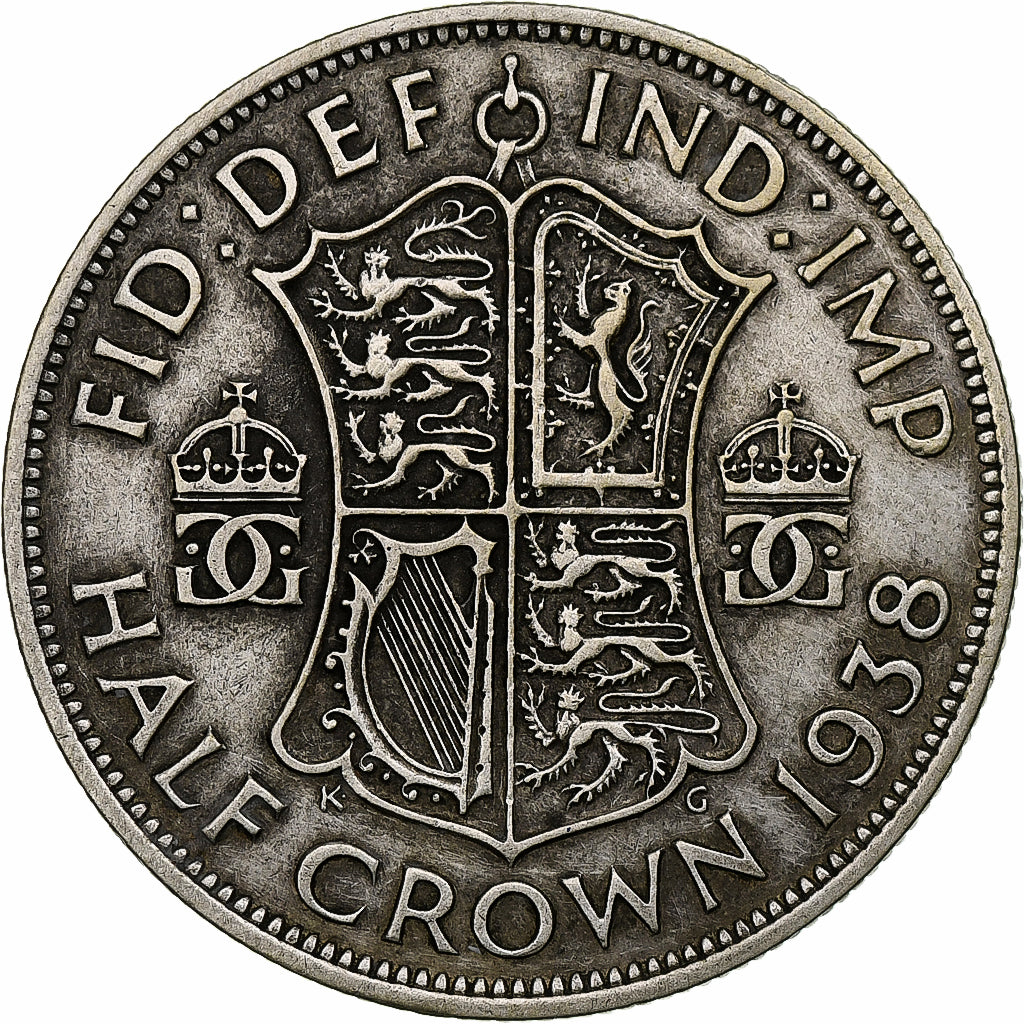 Grande-Bretagne, George VI, 1/2 Crown, 1938, Londres, Argent, TTB+, KM:856