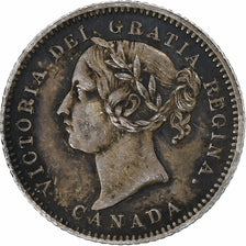 Canada, Victoria, 10 Cents, 1880, Heaton, Silver, AU(50-53), KM:3