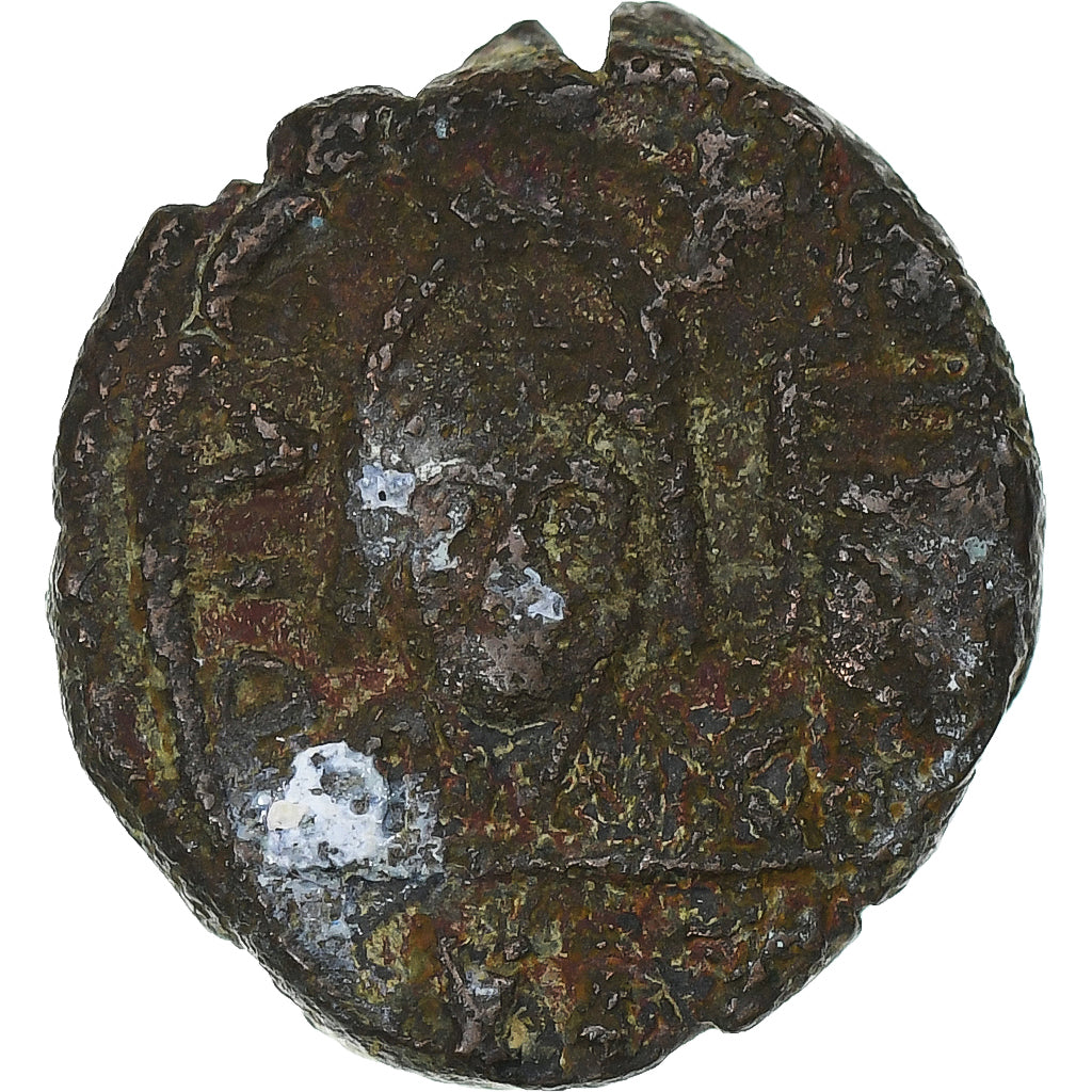 Justin II et Sophie, 10 Nummi, 572-578, Carthage, Bronzen, FR