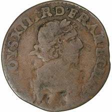 Francia, Louis XIII, Double Tournois, 1610-1643, Uncertain Mint, Cobre, BC