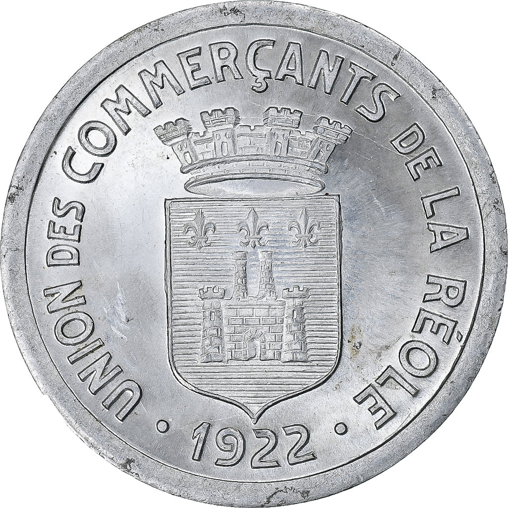 France, Union des Commerçants de La Réole, 25 Centimes, 1922, Aluminium