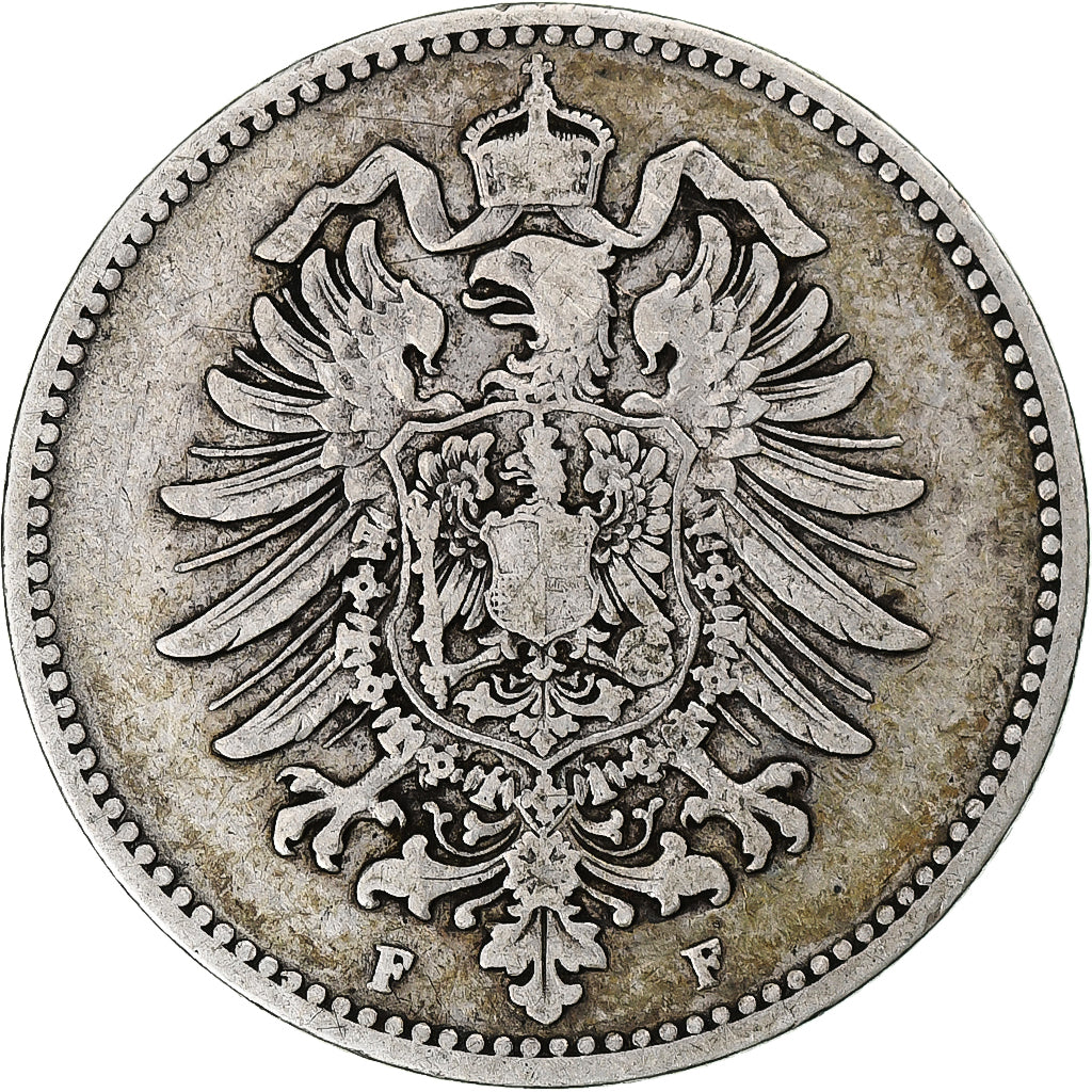 Germany, Wilhelm I, Mark, 1874, Stuttgart, Silver, VF(30-35), KM:7