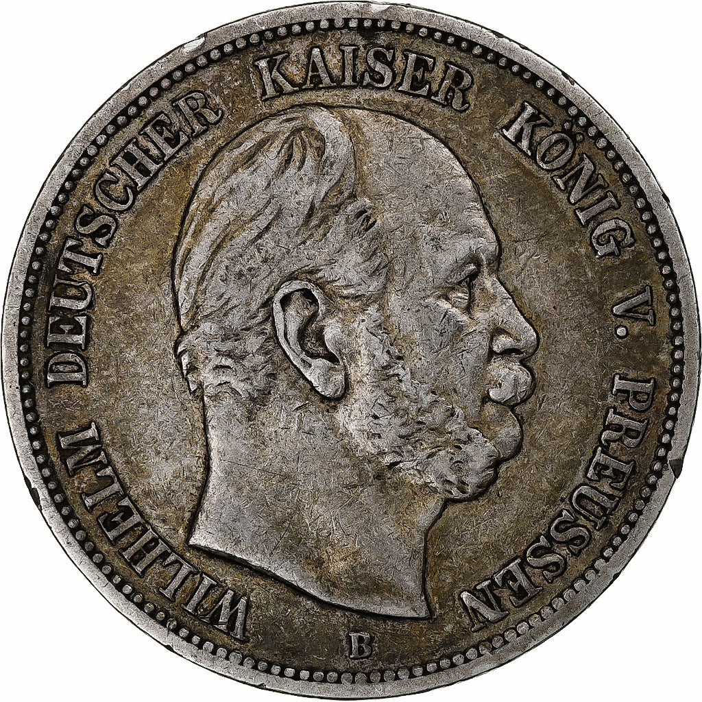 Germany, Wilhelm I, 5 Mark, 1875, Hannover, Silver, EF(40-45)