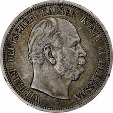 Germany, Wilhelm I, 5 Mark, 1875, Hannover, Silver, EF(40-45)