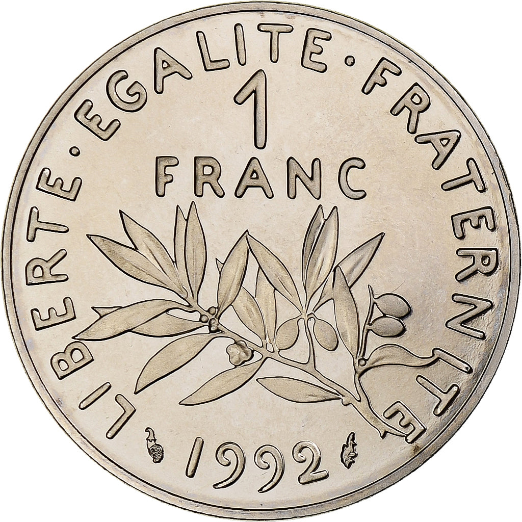 France, 1 Franc, Semeuse, 1992, Paris, BE, Nickel, FDC, Gadoury:474b